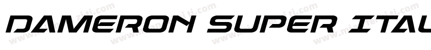Dameron Super Italic Italic字体转换